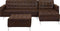 ABERDEEN - Hoekbank met ottomaan - Bruin - Links - Kunstleer