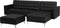 ABERDEEN - Hoekslaapbank met ottomaan - Zwart - Links - Kunstleer