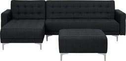 ABERDEEN - Hoekslaapbank ottomaan - Grafietgrijs - Rechts - Polyester