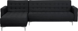 ABERDEEN - Hoekslaapbank - Zwart - Rechterzijde - 267 cm - Kunstleer