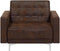 ABERDEEN IV B - Chesterfield fauteuil - Bruin - Kunstleer