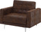 ABERDEEN IV B - Chesterfield fauteuil - Bruin - Kunstleer