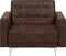 ABERDEEN IV B - Chesterfield fauteuil - Bruin - Kunstleer