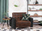 ABERDEEN IV B - Chesterfield fauteuil - Bruin - Kunstleer