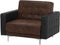 ABERDEEN IV B - Chesterfield fauteuil - Bruin - Kunstleer