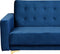 ABERDEEN - Slaapbank 3-zits - Blauw - Fluweel