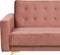 ABERDEEN - Slaapbank 3-zits - Roze - Fluweel