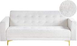 ABERDEEN - Slaapbank 3-zits - Wit - Bouclé