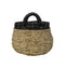 HSM Collection Mandenset - naturel/zwart - raffia - set van 2