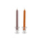kaarsjes DKD Home Decor Grijs Oranje Kerstmis 2 x 2 x 20 cm (4 Onderdelen) (2 Stuks)