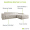 Vals - L-vormige hoekbank - Comfortschuim - Beige - 250 x 183 x 71 cm