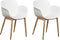 ABILENE - Eetkamerstoelen set van 2 - Wit - Plastic