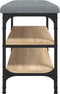 vidaXL - Schoenenbank - 62x32x47 - cm - bewerkt - hout - sonoma - eikenkleurig