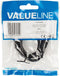 ValueLine VLAP22000B05 - Stereo audiokabel 3,5 mm - 50 cm - Zwart