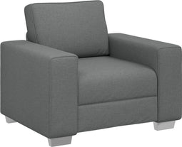 vidaXL - Fauteuil - in - Donkergrijs, - 59 - cm - Stof