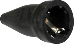 ABL Rubber contrastekker + RA - 16A 250V - Zwart