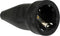 ABL Rubber contrastekker + RA - 16A 250V - Zwart
