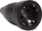 ABL Rubber contrastekker + RA - 16A 250V - Zwart