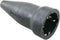 ABL Rubber contrastekker + RA - 16A 250V - Zwart