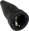 ABL Rubber contrastekker + RA - 16A 250V - Zwart