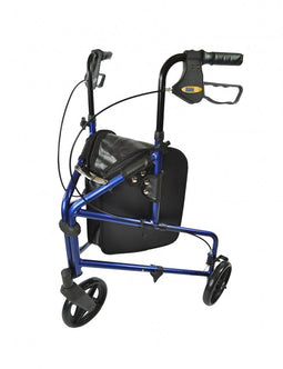 Able2 Aluminium 3-wiel driewiel rollator Blauw