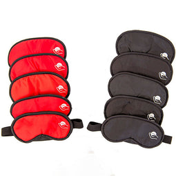 Able2 Set van 10 Oogbedekkers Polyester – Rood | Wasbaar met Klittenbandsluiting