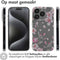 imoshion Hoesje Geschikt voor iPhone 15 Pro Hoesje Siliconen - imoshion Design hoesje - Meerkleurig / Blossom Watercolor
