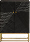 vidaXL - Dressoir - 55x30x76 - cm - massief - mangohout - en - ijzer - zwart