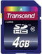 Transcend Premium SD-kaart - 4GB - Class 10 - 10 Mb/s schrijfsnelheid (1 stuk)