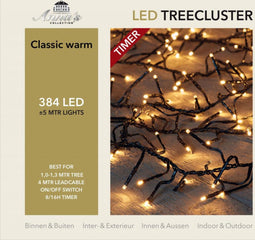 Kerstverlichting 384 LED treecluster classic warm 5 meter
