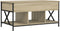 vidaXL - Salontafel - 100x55x50 - cm - bewerkt - hout - en - metaal - sonoma - eiken