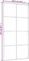 vidaXL - Schuifdeur - 102,5x205 - cm - mat - ESG-glas - en - aluminium - wit