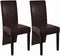 vidaXL - Eetkamerstoelen - 2 - st - kunstleer - donkerbruin