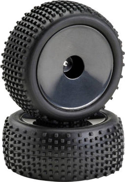 Absima 1:10 Buggy Complete wielen Pin line Schijf Zwart 1 paar