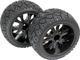 Absima 1:10 Buggy Complete wielen Tarmac forward 5-spaaks Zwart 1 paar