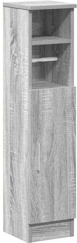 vidaXL - Badkamerkast - met - rolhouder - 20,5x22x90 - cm - grijs - sonoma - eiken