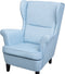ABSON - Fauteuil - Blauw - Polyester