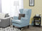 ABSON - Fauteuil - Blauw - Polyester