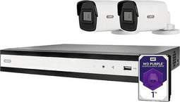 ABUS Performance Line 4-Kanal PoE Set TVVR36422T IP-Bewakingscameraset LAN 4-kanaals Met 2 camera's 1920 x 1080 Pixel