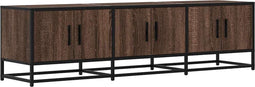 vidaXL - Tv-meubel - 150x35x41 - cm - bewerkt - hout - metaal - bruin - eikenkleur