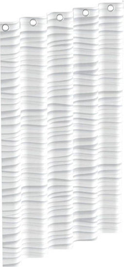 Eisl Douchegordijn Met Golf 200X180X0,2 cm Wit