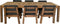 Tuinset eettafel Aruba 6 personen - 260x100x76 - Naturel/donkergrijs - Teak