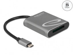 Delock 91741 - Kaartlezer USB Type-C™ naar XQD 2.0 - Superspeed USB 5 Gbps - Grijs