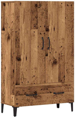 vidaXL - Hoge - kast - 70x31x115 - cm - bewerkt - hout - oud - houtkleurig