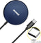 Accezz Draadloze Geschikt voor MagSafe Oplader - Snellader 15 Watt - Inclusief USB C naar Geschikt voor MagSafe Kabel - Wireless Fast Charger Geschikt voor iPhone 12/13/14/15 - Draadloos opladen - Blauw