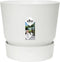 Elho Greenville Rond 40 - Grote Bloempot met Waterreservoir - 100% Gerecycled Plastic - Ø 39 x H 36.8 cm - Wit