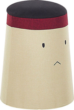 SAMURAI - Poef - Beige - 33 cm - Kunstlinnen