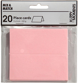 Plaatskaarten, lichtrood, afm 9x4 cm, 220 gr, 20stuks
