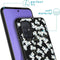 iMoshion Hoesje Geschikt voor Samsung Galaxy A71 Hoesje Siliconen - iMoshion Design hoesje - Wit / Zwart / White Flowers