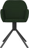 vidaXL - Eetkamerstoelen - draaibaar - 2 - st - fluweel - donkergroen